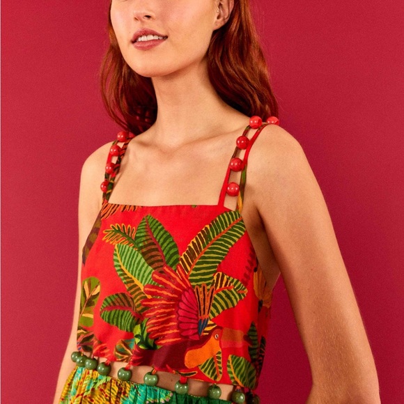 Farm Rio Mixed Prints MIDI Dress - Picture 3 of 11